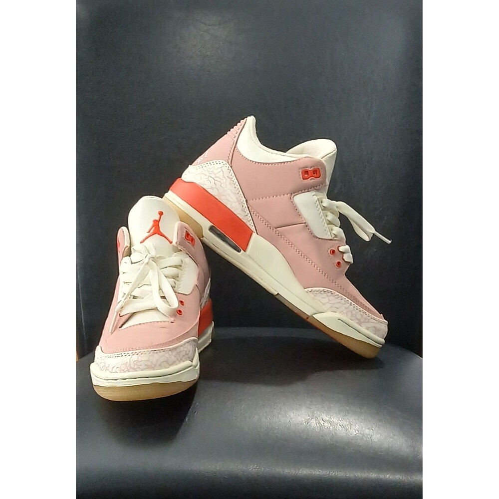 Air Jordan 3 Retro Rust Pink Sail Mid Top Suede Sneakers CK9246-600 Women Sz 6.5